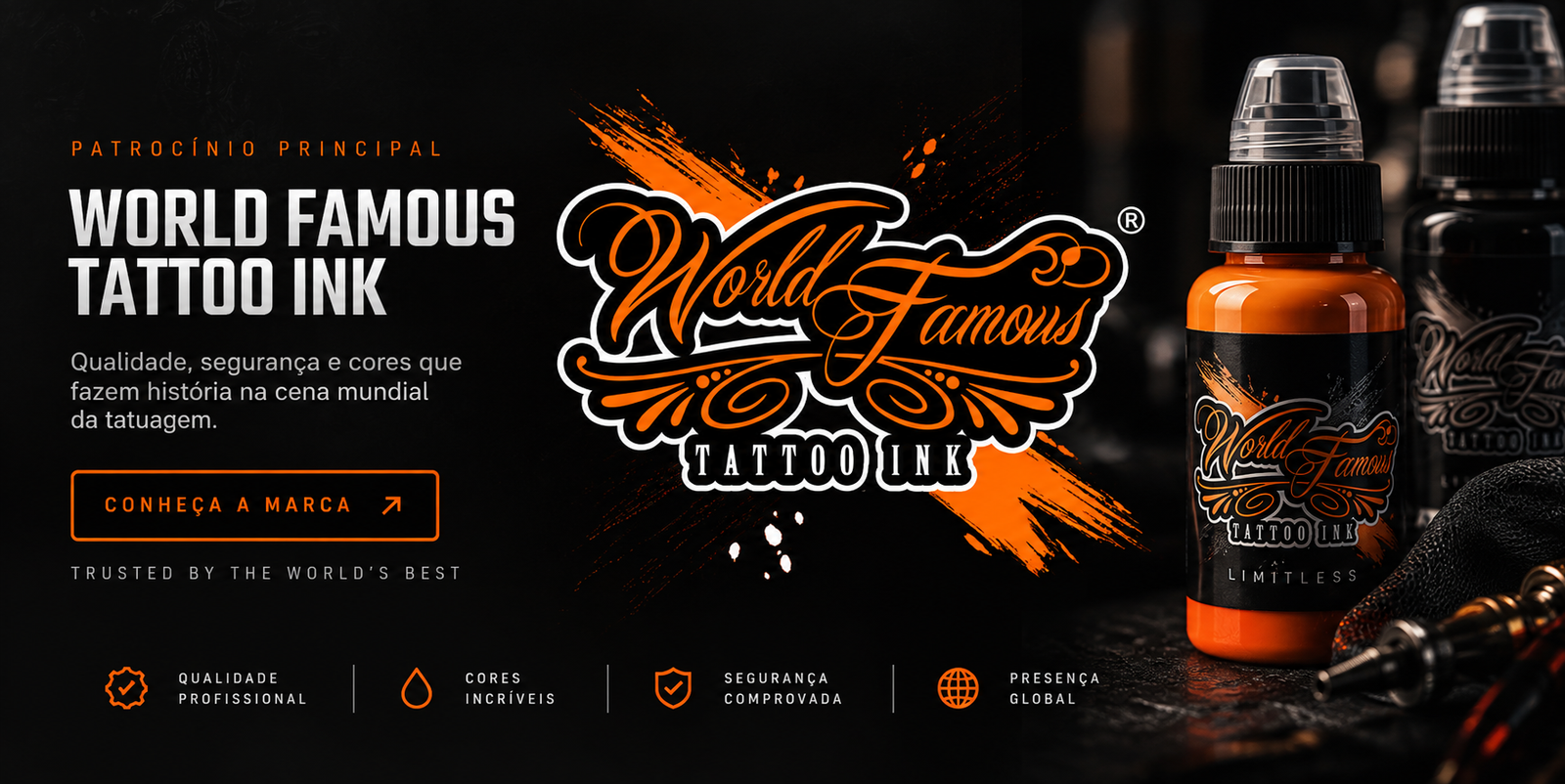 World Famous Tattoo Ink — patrocinador principal de Fernando Tampa